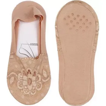 Dámské punčochy Dámské krajkové ABS ťapky CDB300-001 - 38-41 / béžová