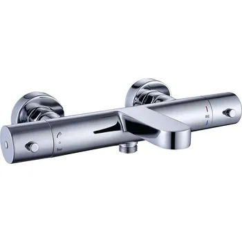 Vodovodní baterie CERANO - Vanová nástěnná baterie - termostatická - Tondo - chrom