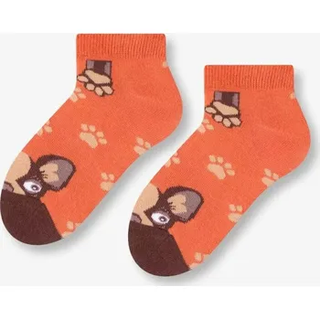 Dětská móda Dětské ponožky Buldoček - 32-34 / oranžová