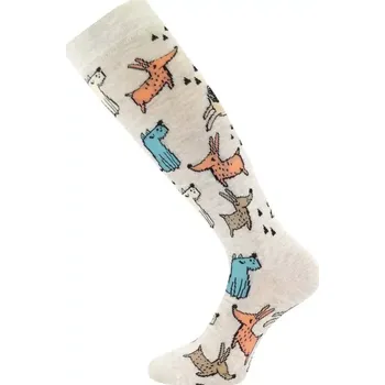 Dámské punčochy Dětské podkolenky Pejsci - 35-38 / béžová