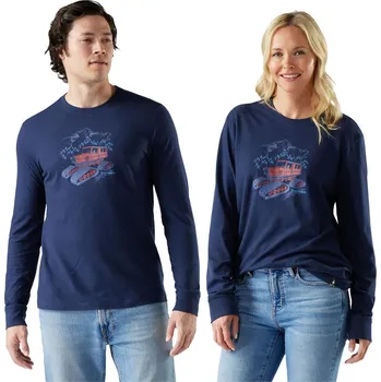 Triko dlouhý rukáv SMARTWOOL SNOWCAT GRAPHIC LONG SLEEVE GRAPHIC TEE velikost M