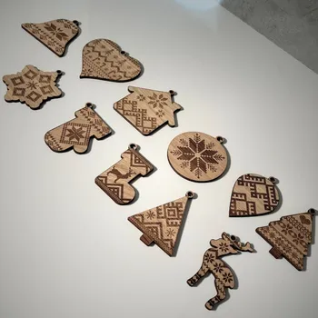 Vánoční ozdoba Wooden Mooden Dřevěné vánoční ozdoby Folklor Tvar: zvoneček