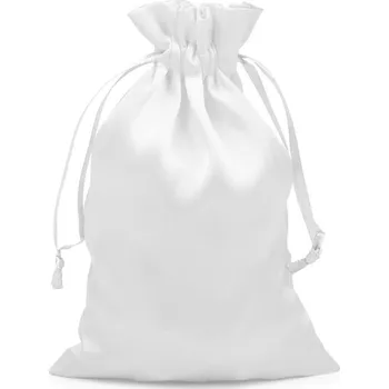 Papír Dárkový pytlík rozměr 11x17 cm saténový - bílá