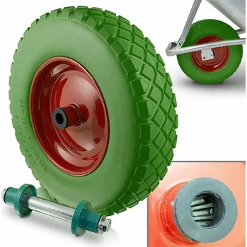 Sada zahradního nářadí Zelené kolo pro kolečko vozíku Bezdušové 4,8 odolný materiál dvě kusy sada M15750x2