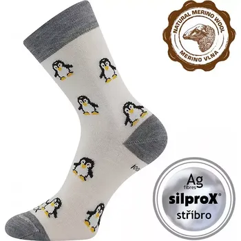 Dámské ponožky Dámské merino ponožky Sněženka - 35-38 / bílá