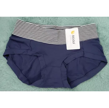 Kalhotky Dámké kalhotky Midi prúžky - XL / tmavě modrá