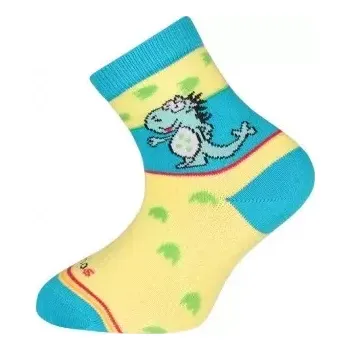 Dětské ponožky Dinos - 14-18 / žlutá