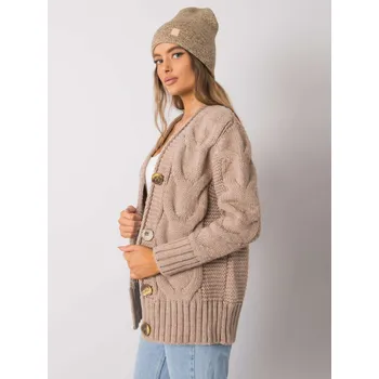 Čepice Tmavě béžová zimní melírovaná čepice JK-