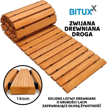 Zahradní dekorace ZAHRADNÍ CHODNÍK Z CEDROVÉHO DŘEVA 250CM X 43CM BITUXX ROLOVACÍ DO ZAHRADY CESTIČKA MS18836