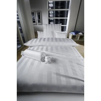 Povlečení Curt Bauer / Stella Ateliers Luxusní damaškové povlečení COMO bílá Povlečení: 155x220cm + 70x90cm