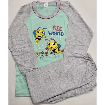 Dívčí pyžamo Dívčí pyžamo Včelka dlouhé - 116 / světle zelená