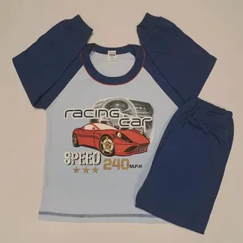 Chlapecké oblečení Chlapecké pyžamo Racing Car dlouhé - 104 / tmavě modrá