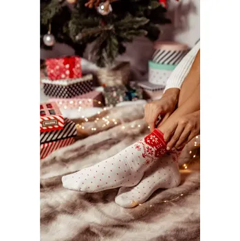 Dámské ponožky Dámské polofroté ponožky Unique - 38-41 / smetanová