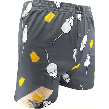 Trenýrky Pánské trenýrky Myši - L / tmavě šedá