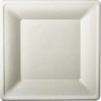 Jednorázové nádobí Talíř z cukrové třtiny 20x20cm 50ks
