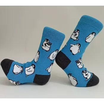 Dámské punčochy Dětské ponožky Tučňák - 33-35 / modrá