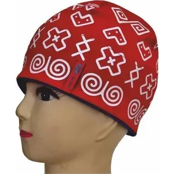 Čepice Čepice Čičmany krátká - 52-54 / červená