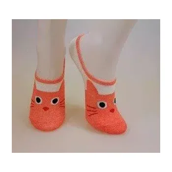 Dámské ponožky Dámské ťapky Kočka - 38-41 / oranžová