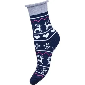 Dámské termoprádlo Dámské teplé ponožky Oh Deer - 37-41 / tmavě modrá