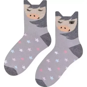 Dětské ponožky Prasátko - 29-31 / šedá