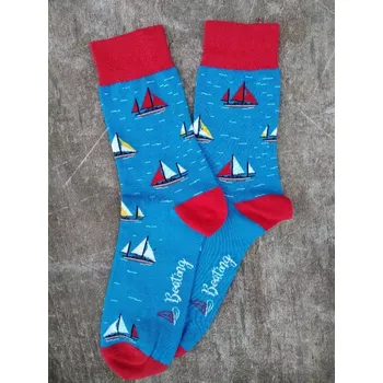 Pánské ponožky Dospělé ponožky Plachetnice - 42-46 / modrá