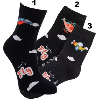 Chlapecké ponožky Let´s fly - 27-30 / tmavomodrá (03)