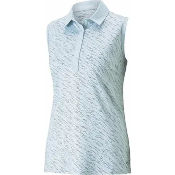 Puma Womens Cloudspun Whitewater Sleeveless Lucite/Navy Blazer L Polo košile