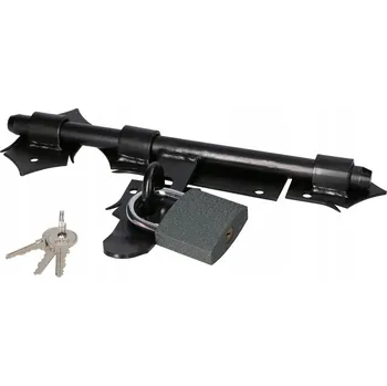 Zámek na kolo Zámek 270mm garážová zámek dveří s visacím zámkem - Barva černá - 270 mm \ černá