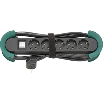 Prodlužovací kabel Zásuv.lišta 5 zásuv. h05v v-f3g1,5 3m navíječ s hák em fortis