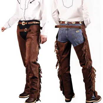 Chapsy Lakota Chapsy kožené Lakota, s třásněmi, hnědé XXL