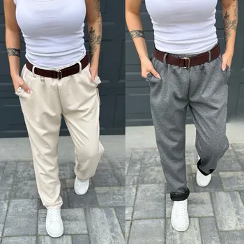 Dámské kalhoty Máslové kalhoty MIKE Barva: Béžová