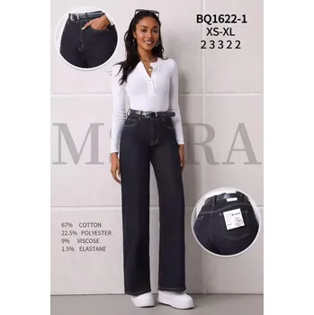 M Sara Dámské módní volné džíny 25878 modré Rozměr: XS - 34