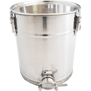 Stáčecí nád. nerez 35 kg (d) - kovová výpust, těsnící víko