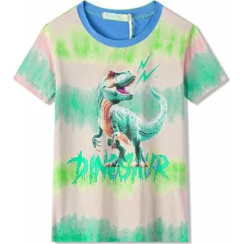DĚTSKÉ TRIČKO S DINOSAUREM Barva: S modrým vrškem, Velikost: 122