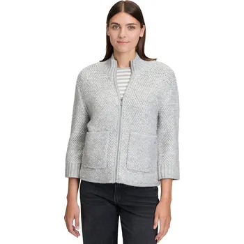 Dámský svetr BETTY & CO dámský pletený svetr se zipem 5939/3242 9708 Šedá 42