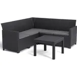 KETER Zahradní sedací pětimístný ratan set MARIE CORNER grafitová