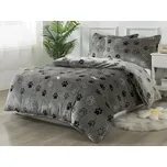 XPOSE® Mikroplyšové povlečení TLAPIČKY Exclusive - šedé 201743942