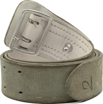 Opasek Armáda Francouzská Opasek FRANCOUZSKÝ kožený BÍLÝ použitý