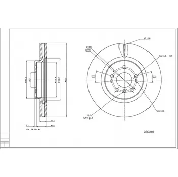 Brzdový kotouč Přední brzdový kotouč Mercedes W164 ML 280-320CDI 05- 1644210412 HART