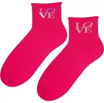 Dámská móda Dámské ponožky Love - 35-37 / malinová