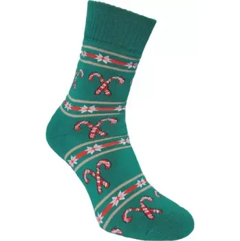 Dámské ponožky Dospělé froté ponožky Navidad - 35-38 / zelená