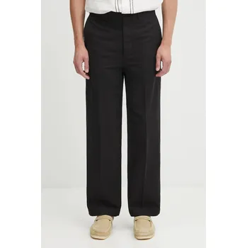 Pánské kalhoty Bavlněné kalhoty Visvim ex wide chino pants, L, černá, 99X