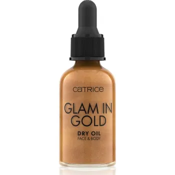 Rozjasňovač Catrice Glam In Gold Dry Oil třpytivý suchý olej na obličej a tělo odstín 010 Stay Golden! 30 ml