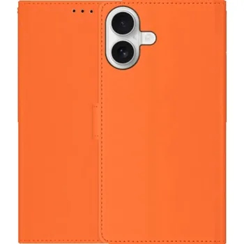 Pouzdro na mobilní telefon Flipové pouzdro z PU kůže pro iPhone 17 - oranžové