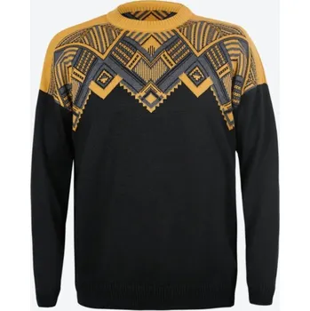 Pánský svetr Kama pánský pletený Merino svetr 4068 110 - černá L