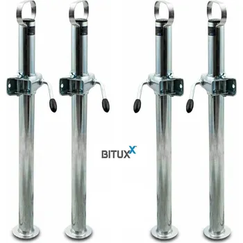 zvedák Podpěry s objímkou 70cm Sada 4 kusů Univerzální pro odtahovky/přívěsy 1000kg M17334(2x16633)