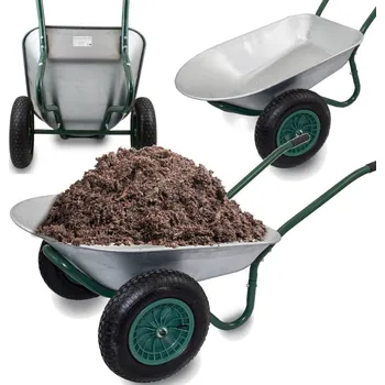 Sada zahradního nářadí Dvoukolový zahradní vozík kolečko do zahrady 100L Silný MS16018