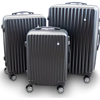 Odolné kufry Sada kufrů Černé XL+L+M silné ABS Barut M17071