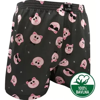 Trenýrky Pánske trenky Prasiatka - L / tmavě šedá