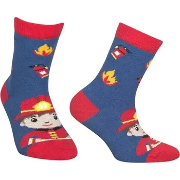 Chlapecké ponožky Malý hasič - 14-16 / modrá